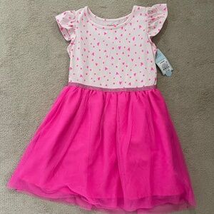 Pink heart tulle dress